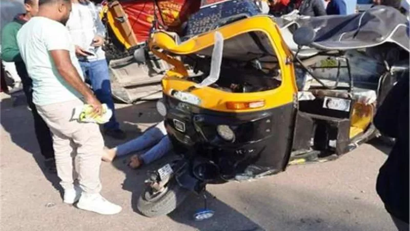 بالأسماء.. إصابة 6 في تصادم جرار ونصف نقل وتوك توك في الدقهلية