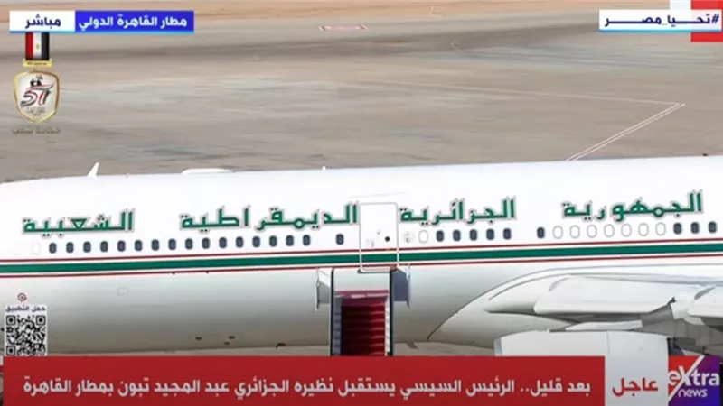 بعد قليل.. الرئيس السيسي يستقبل نظيره الجزائري بمطار القاهرة