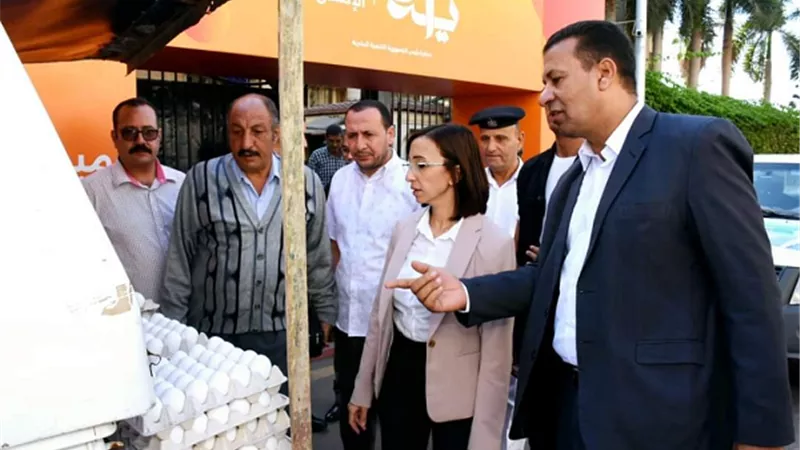 قوافل متنقلة لبيع بيض المائدة والسلع الغذائية بأسعار مخفضة بالبحيرة