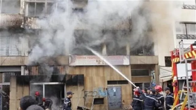 نشوب حريق داخل محل قطع غيار في حدائق القبة