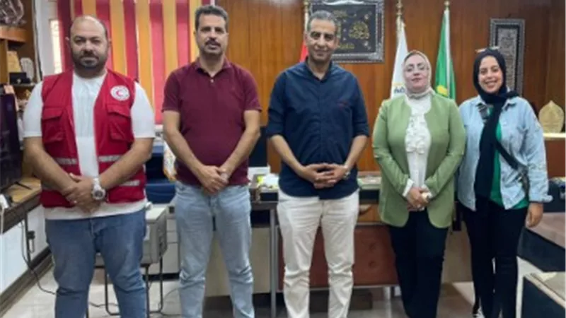 الفرماوى يبحث سبل التعاون مع جمعية الهلال الأحمر بالقليوبية