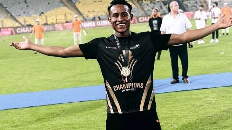 جبريل شيكودي يحرز الهدف لبتروجيت فى مرمي بيراميدز