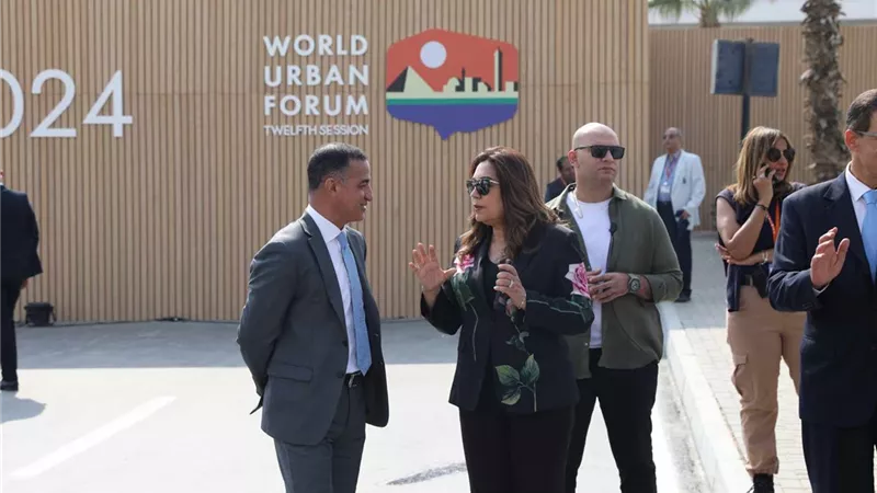 وزيرة التنمية تتفقد مركز المنارة استعداداً لاستضافة المنتدى الحضري