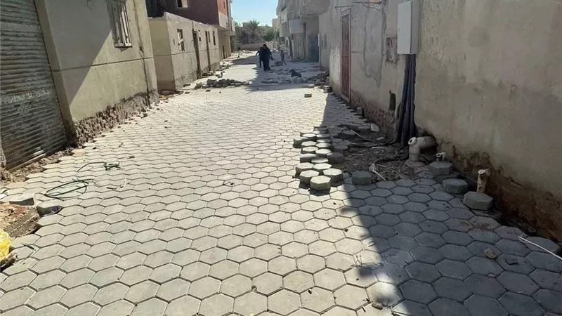 استمرار متابعة أعمال التطوير الحضري بمنطقة العرب بالغردقة
