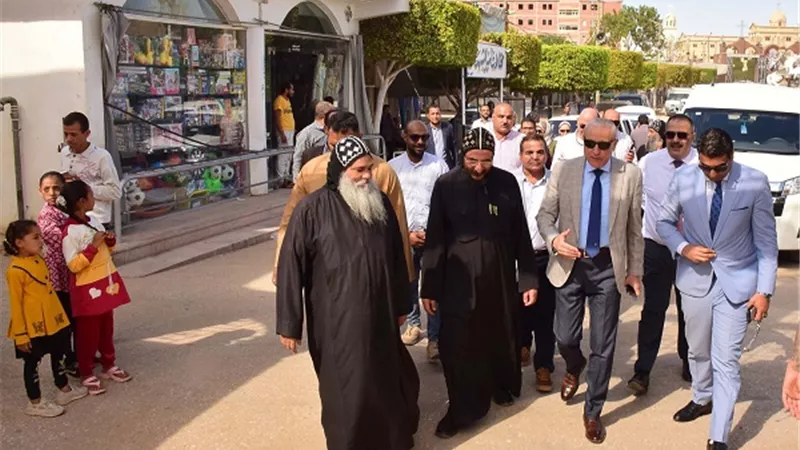 محافظ الأقصر يتابع استعدادات احتفالات مولد مارجرجس الرزيقى بأرمنت