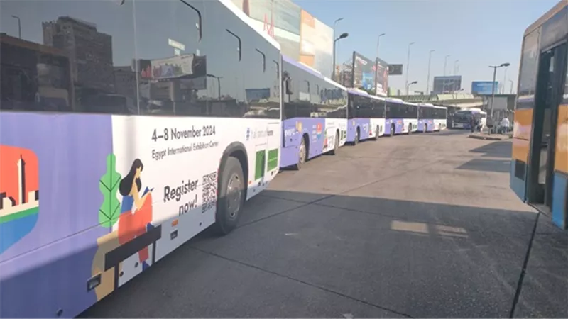 تخصيص٣٠ أتوبيسا لنقل ضيوف المنتدى الحضرى فى ظل الاقبال الكبير