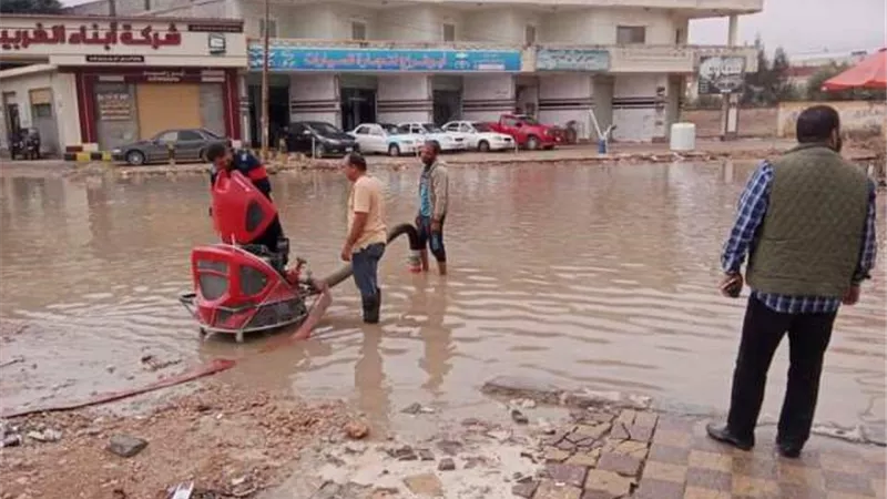 استمرار رفع درجة الاستعداد بجميع مراكز ومدن مطروح بسبب الامطار
