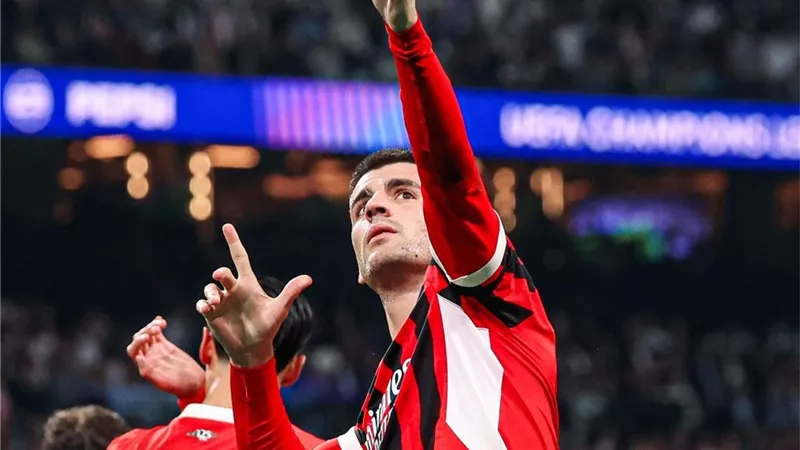 موراتا يضيف الهدف الثاني لميلان فى شباك ريال مدريد - شاهد