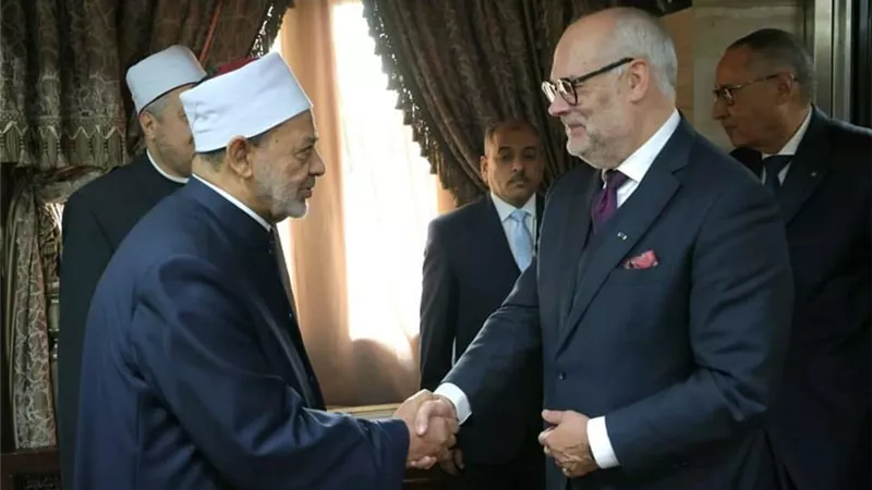 شيخ الأزهر يستقبل رئيس إستونيا ويناقشان الوضع في غزة ولبنان