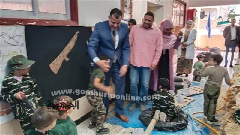 مدير تعليم دمياط يشهد إحتفالات إنتصار أكتوبر