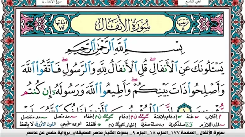 الأنفال .. تجلب لقارئها شفاعة النبي