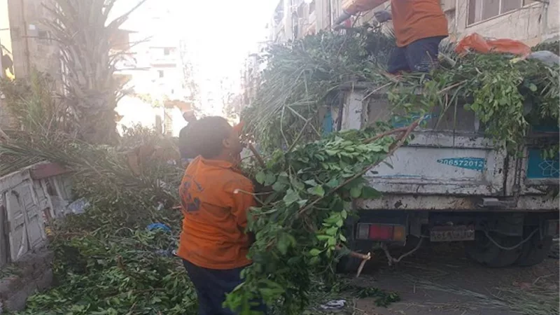 حملة نظافة امام مستشفى فوزى معاذ بكرموز