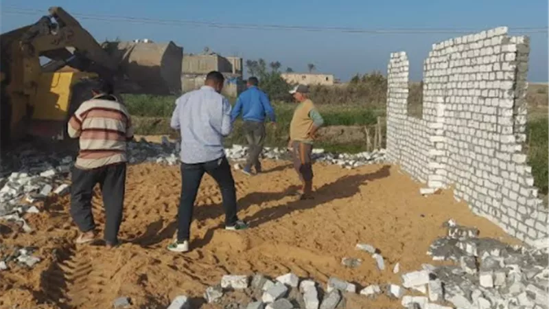 حبشى يأمر بازالة التعديات بأراضي مثلث الخير جنوب بورسعيد