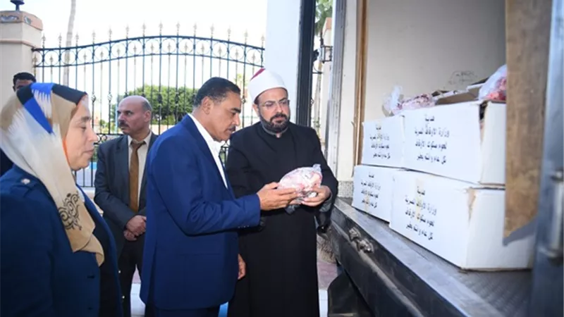 وصول ٢ طن لحوم لمحافظة مطروح ضمن لحوم صكوك الأضاحي