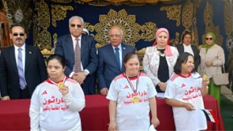 تعليم القليوبية تنظم ماراثون لطلاب متلازمة داون بنادى شباب طوخ