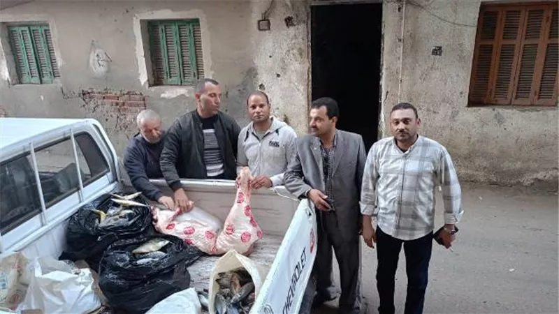 ضبط 354 عبوة و 4 طن عدس ونخالة منتهية بالبحيرة