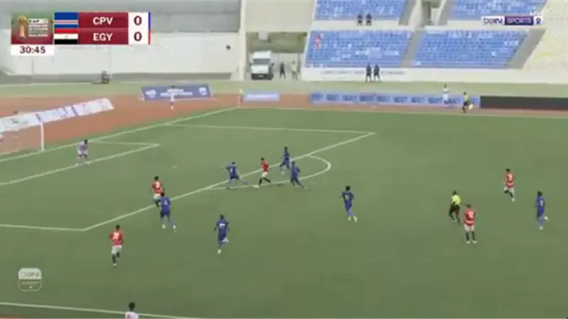 شاهد.. منتخب مصر يتقدم علي كاب فيردي بهدف رائع لطاهر فى الشوط الاول