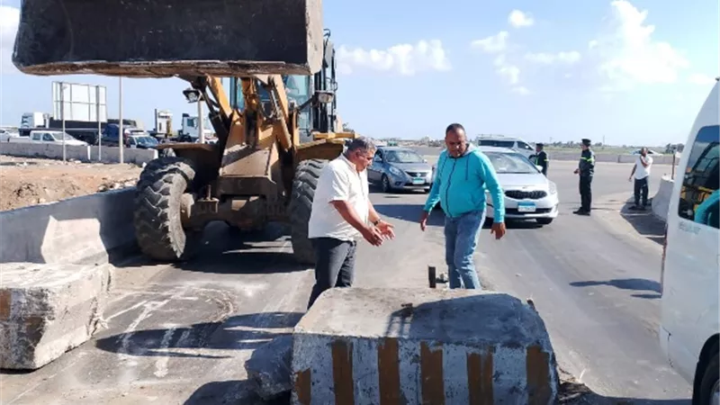 انشاء حواجز خراسانية بطريق 