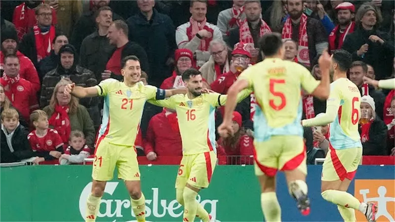 شاهد .. ملخص فوز إسبانيا على الدنمارك بدورى الأمم الأوروبية
