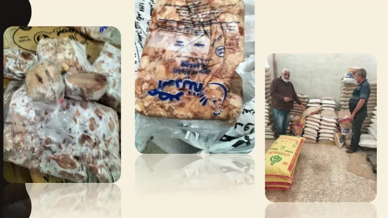 ضبط 13 طن مواد غذائية مجهولة المصدر ومنتهية الصلاحية بالشرقية