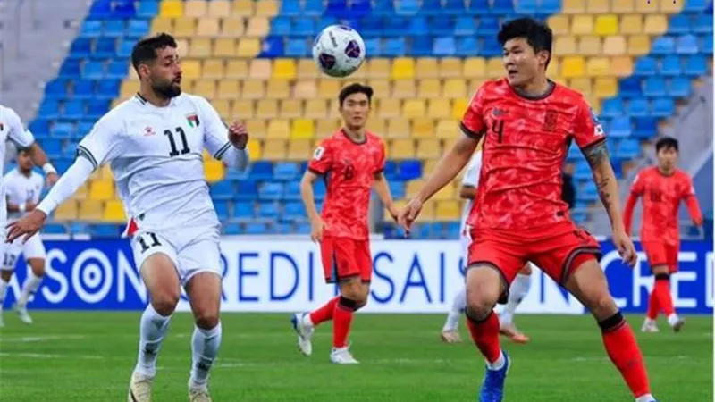 فلسطين وكوريا الجنوبية يتعادلان 1-1 بتصفيات كأس العالم 2026