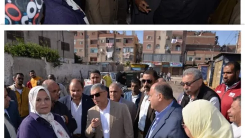 محافظ الإسماعيلية يقوم بجولة مفاجئة بسوق السلام النموذجى