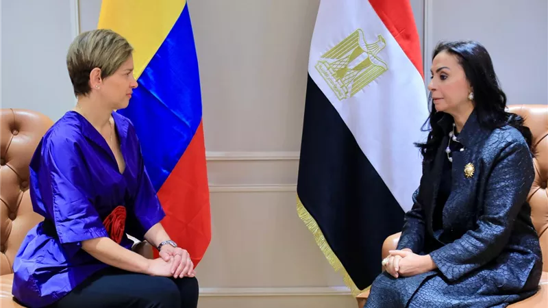 وزيرة التضامن تستقبل السيدة الأولى لجمهورية كولومبيا