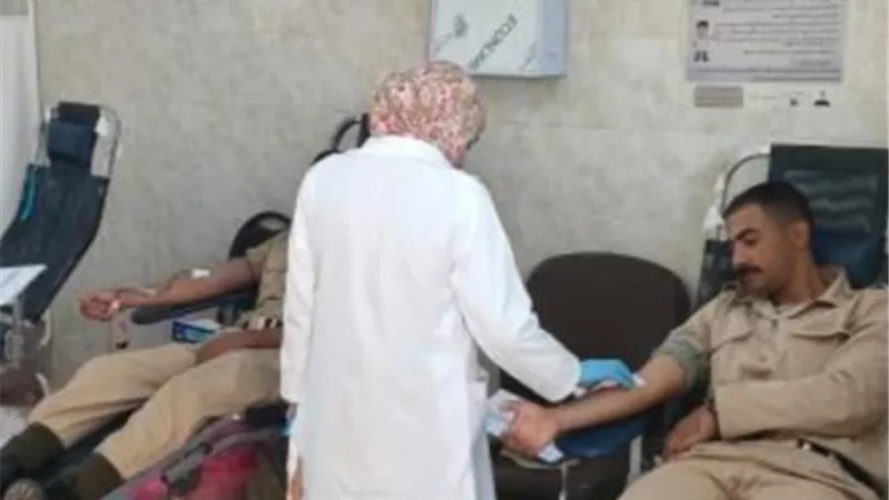 حملة للتبرع بالدم بمديرية أمن قنا