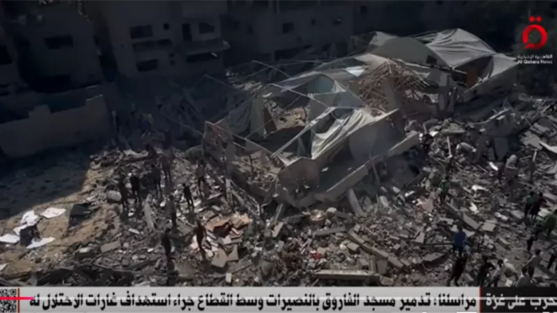 آخرها مسجد الفاروق بالنصيرات.. ارتفاع أعداد المساجد التي دمرها الاحتلال بشكل كامل في غزة