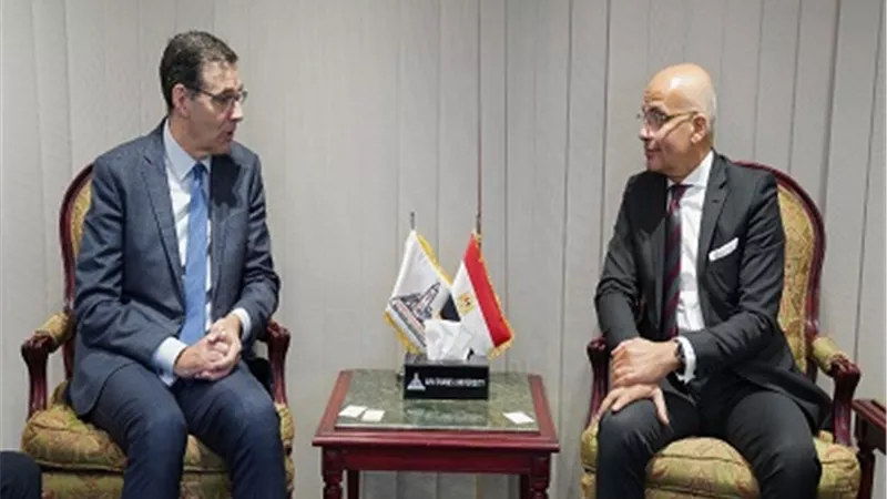 رئيس جامعة عين شمس يستقبل نائب رئيس جامعة إيست أنجليا البريطانية