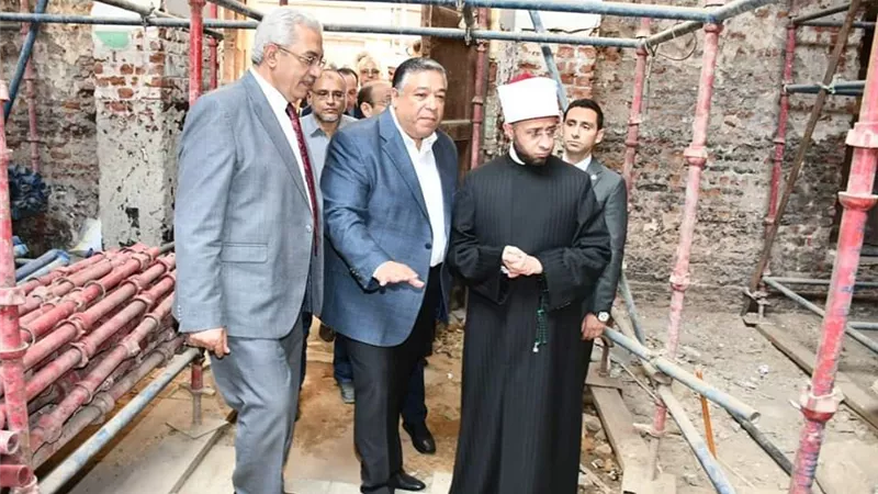 وزير الأوقاف يتابع صيانة وترميم مسجد عبد الرحمن كتخدا الأثري