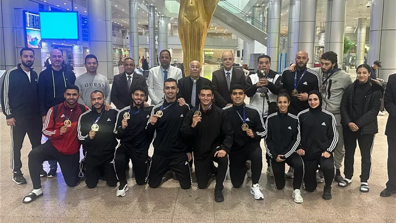 وزارة الرياضة تستقبل منتخب مصر بعد فوزه بذهبية كأس العالم