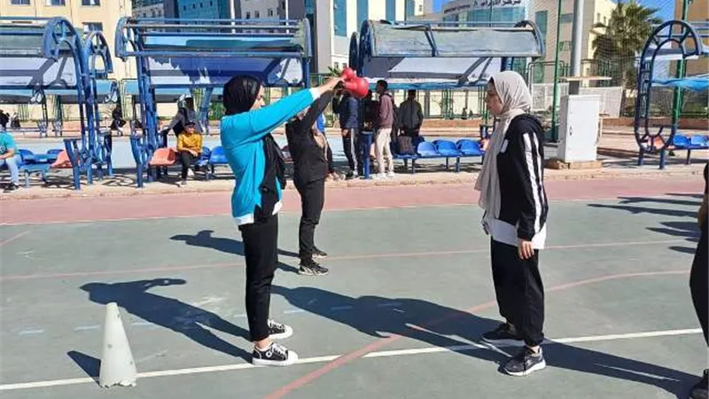 انطلاق المهرجان الرياضى بجامعة كفر الشيخ بالتعاون مع الشباب