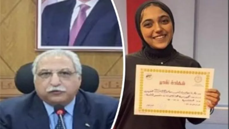 الطالبة رحمة تحصد المركز الأول جمهورى فى تنس الطاولة