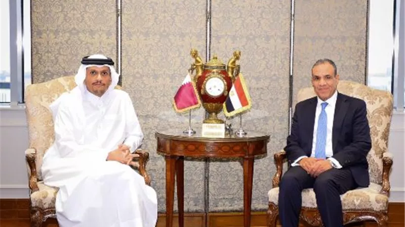وزيرا خارجية مصر وقطر يشددان على ضرورة وقف فورى لإطلاق النار بغزة