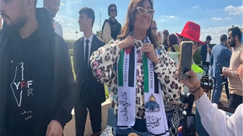 نجوم الفن في افتتاح اليوم الفلسطيني بمهرجان الفيوم السينمائي