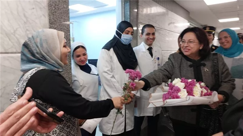 لجنة الصحة والسكان بقومي المرأة تزور مستشفى الشرطة بالعجوزة