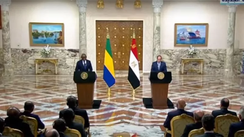 الرئيس السيسى: مصر تقف مع الجابون لإنجاح المرحلة الانتقالية وتعزيز التعاون بين البلدين