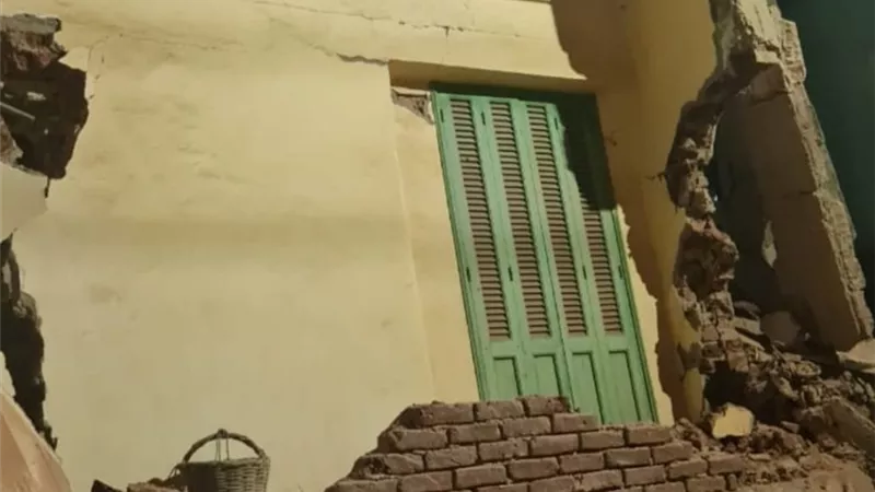 إنهيار منزل مكون من 4 أدوار بالدقهلية