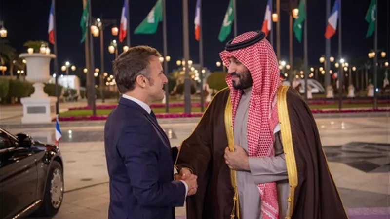 ولي العهد السعودي والرئيس الفرنسي يعقدان لقاء موسعا في الرياض