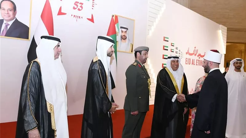 وزير الأوقاف يشارك في الاحتفال باليوم الوطني للإمارات العربية