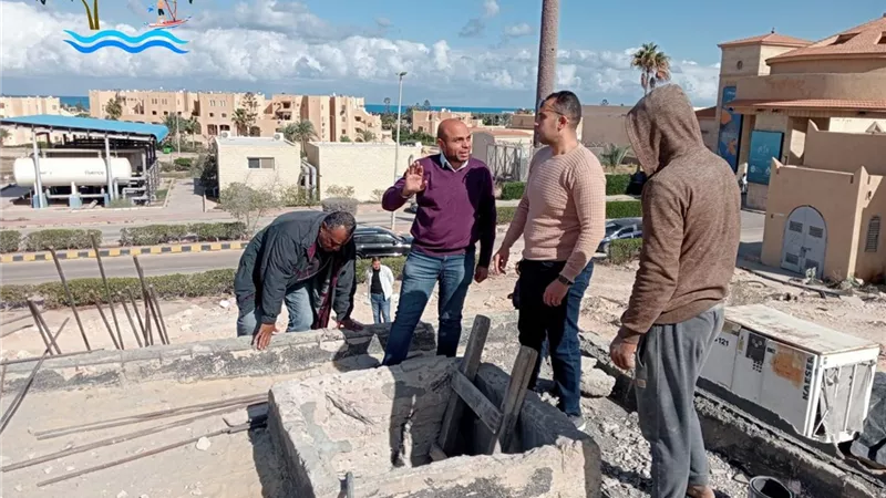 رئيس جهازالقري السياحية يتفقد مشروعات رفع كفاءة خزانات المياه