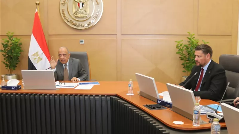 وزير الكهرباء يجتمع ونائب رئيس شركة 