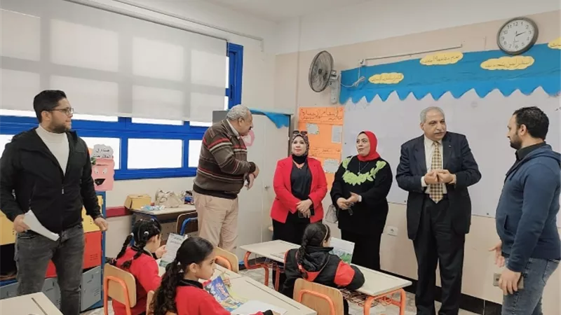 مدير تعليم القليوبية يتفقد المدرسة المصرية اليابانية ببنها