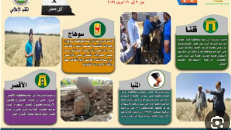 تعرف على أنشطة وجهود مديريات الزراعة والطب البيطري