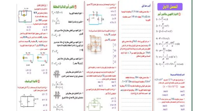 مراجعة شاملة في الفيزياء للثانوية العامة 2025
