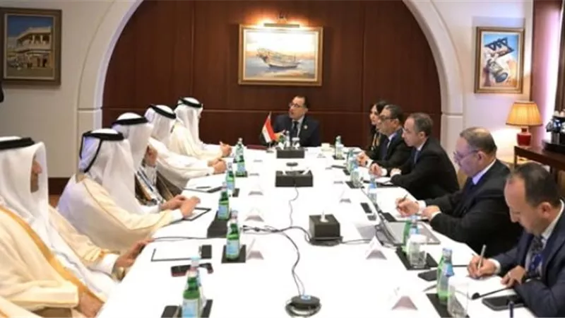 مدبولي يبحث مع وفدغرفة التجارة والصناعة القطرية الفرص الاستثمارية