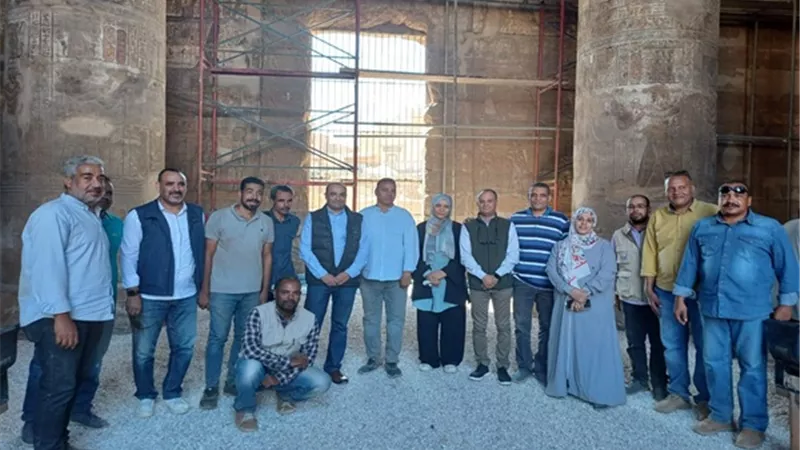 استمرار ترميم معبدى إسنا وإدفو ووضعهما على خريطة السياحة العالمية