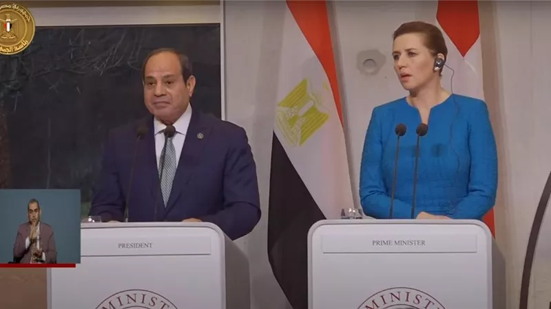 الرئيس: المباحثات مع رئيسة وزراء الدنمارك شملت ضرورة وقف إطلاق النار فى قطاع غزة