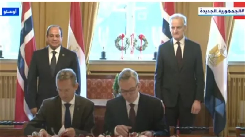 السيسى ورئيس وزراء النرويج يؤكدان أهمية الارتقاء بالعلاقات الاقتصادية والتجارية والاستثمارية